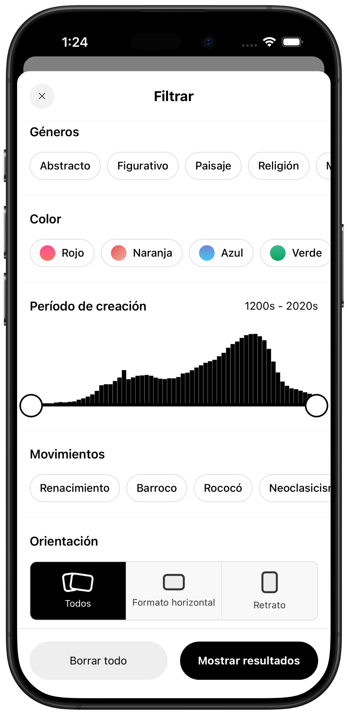 Muestra de función de búsqueda