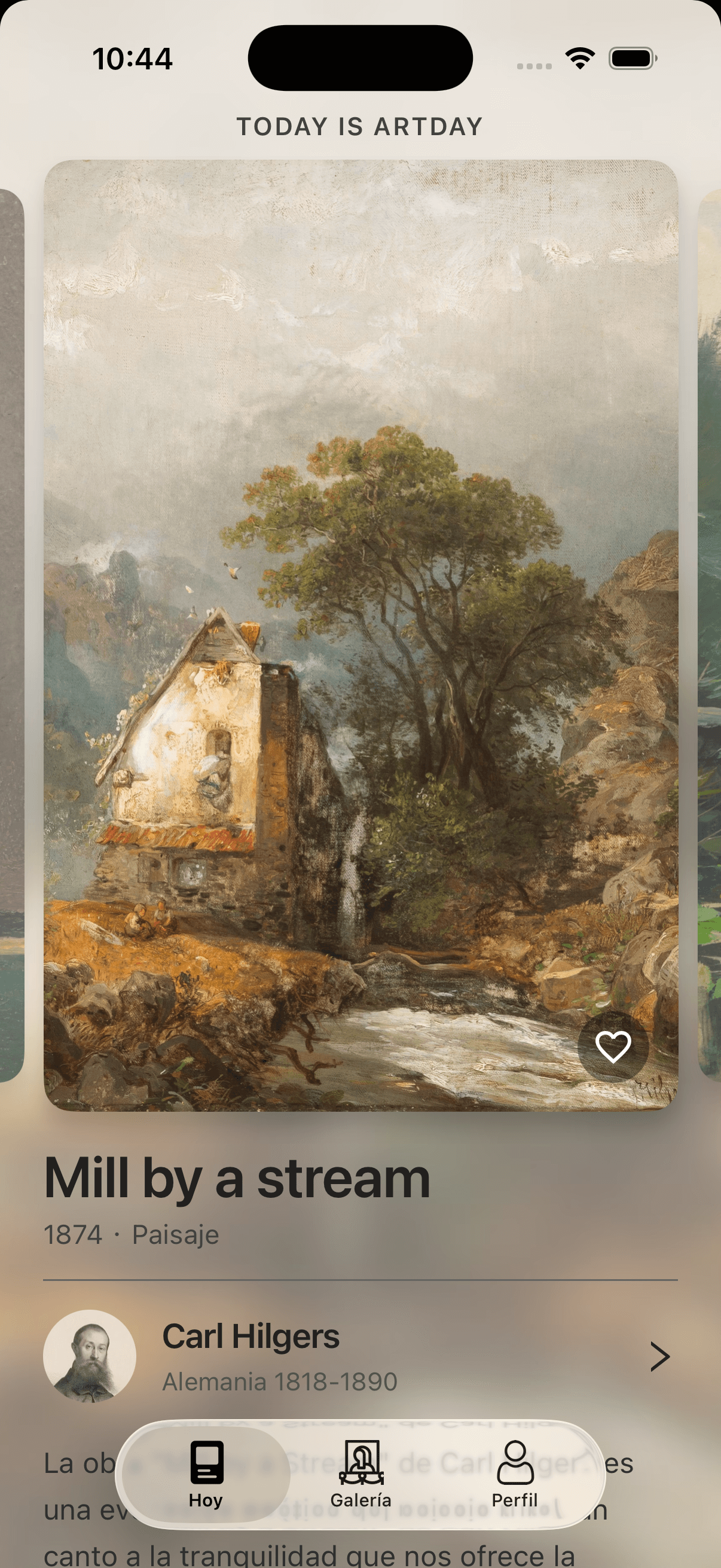 Captura de pantalla de la App